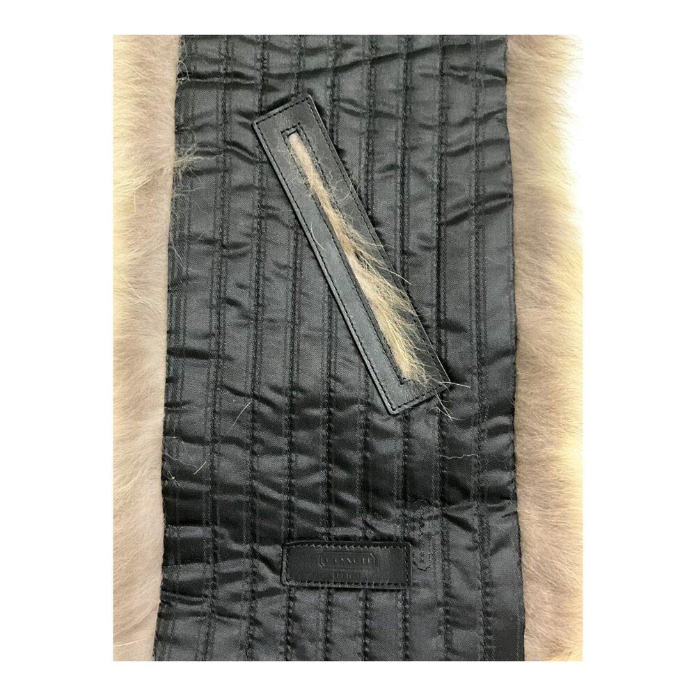 Coach Brown Faux Fur Scarf Wrap - Picture 7 of 7